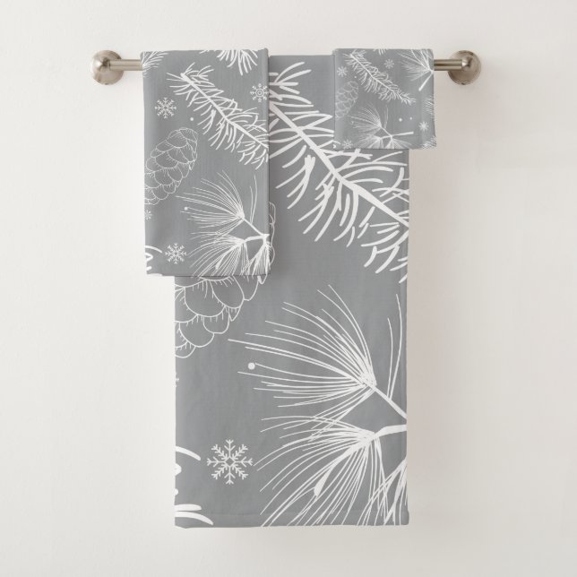 Branches and Pine 4 Bath Towel Set (Insitu)