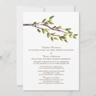 Branches brossées Invitation de mariage