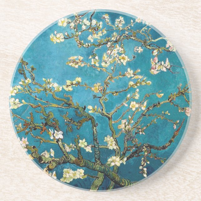 Branches d'amande dans Dessous de verre de robinet (Devant)
