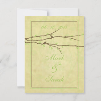 Branches de bourgeon avec oiseaux Vintage I RSVP