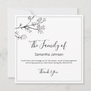 Branches de Merci funéraire et papillon une photo