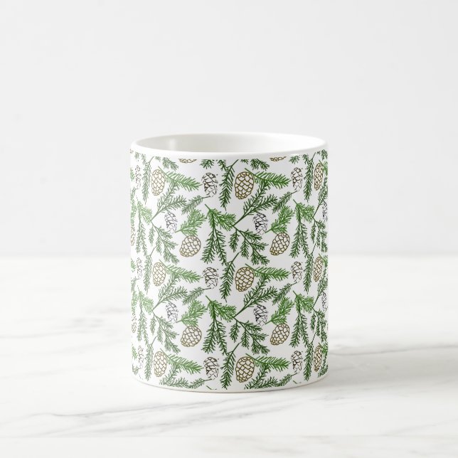 Branches de pin Café Mug (Centre)
