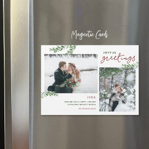 Branches de verdure 2 Carte de vacances photo Magn