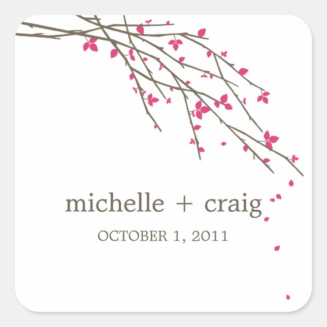 Branches florissantes Favoriser les autocollants - (Devant)