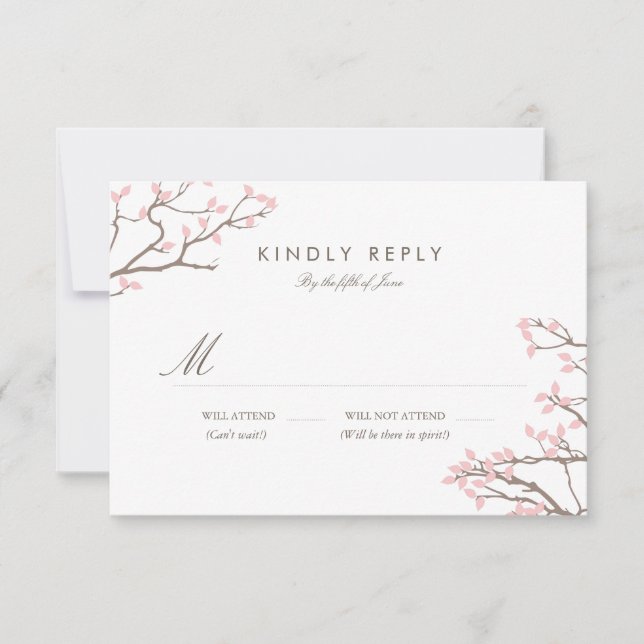 Branches joyeuses Mariage RSVP (Devant)