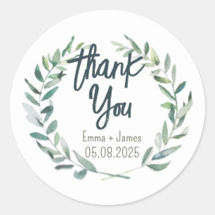 Branches Laurel Thank You Sticker