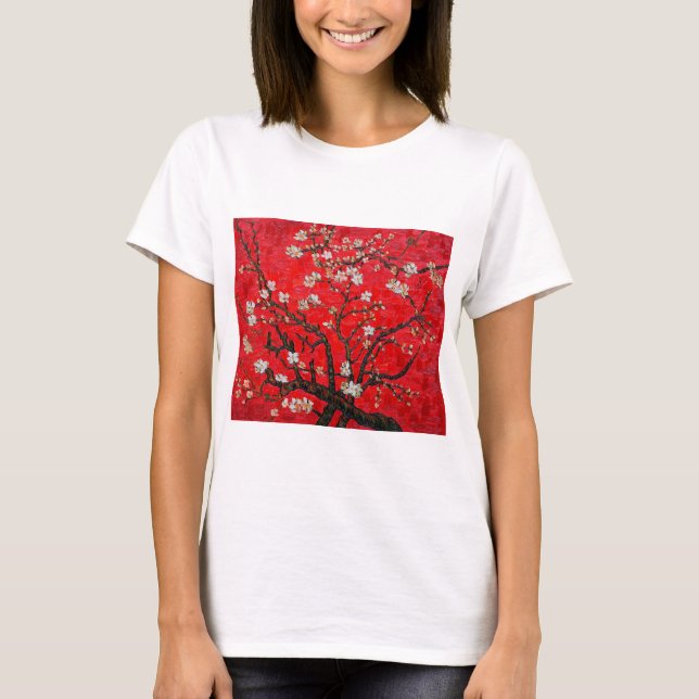 Branches of Almond Tree in Blossom, Van Gogh T-Shirt (Front)