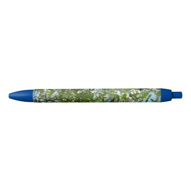 Branches of Dogwood Blossoms Spring Trees Blue Ink Pen (Front)