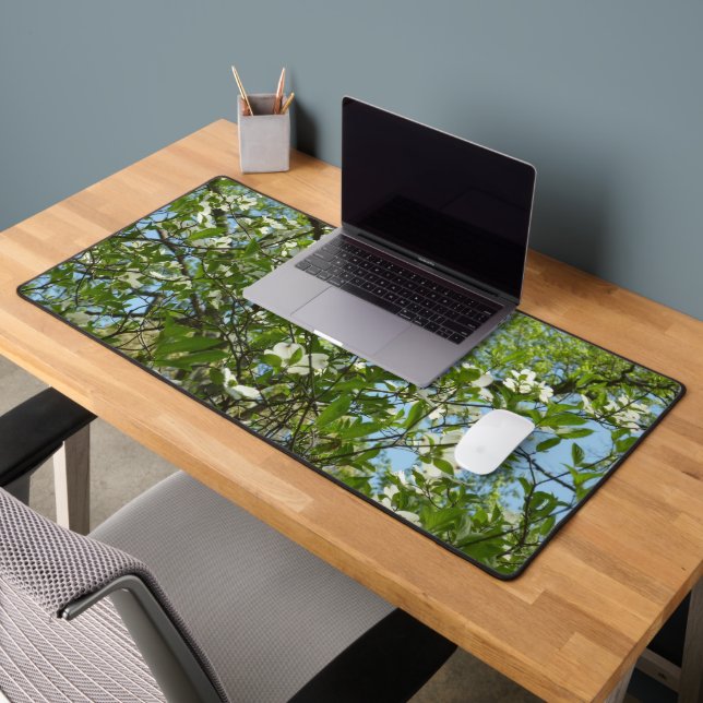 Branches of Dogwood Blossoms Spring Trees Desk Mat (Office 2)