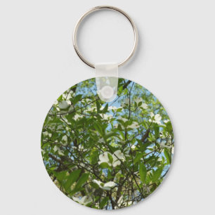 Branches of Dogwood Blossoms Spring Trees Keychain