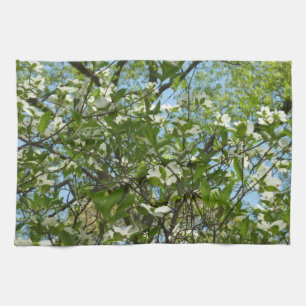 Branches of Dogwood Blossoms Spring Trees Kitchen Towel