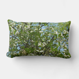 Branches of Dogwood Blossoms Spring Trees Lumbar Pillow