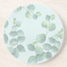 Branches of Soft Green Leaves Coaster