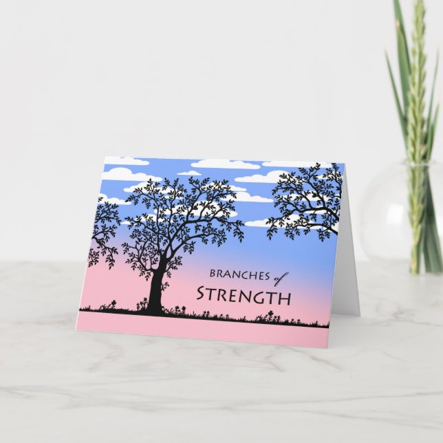 Branches of Strength, Encouragement, Cancer Card (Front)