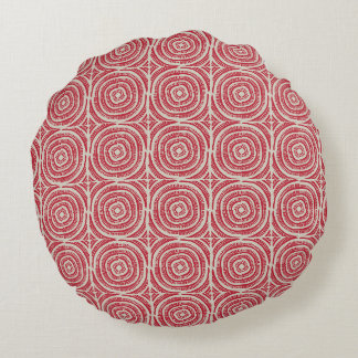 Branches Of Time B1. Echoes in Red. Round Pillow