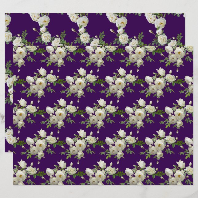 Branches of White Roses Pattern (Front/Back)
