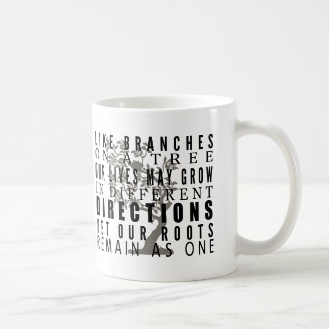 Branches on a Tree Family Reunion Quote Coffee Mug (Right)