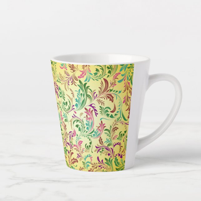 Branches Pattern Design-444555 Latte Mug (Right)
