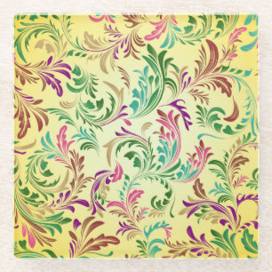 Branches Pattern Design-78466 Glass Coaster
