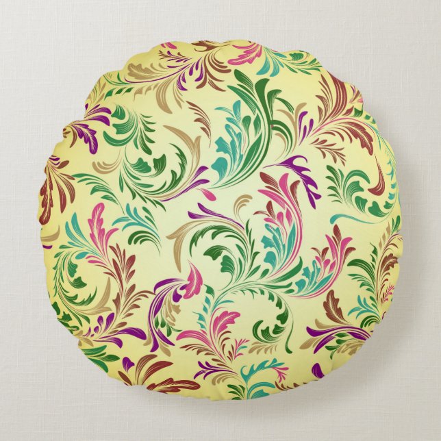 Branches Pattern Design-78466 Round Pillow (Front)