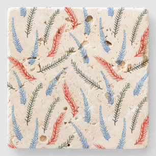 Branches Travertine Coaster