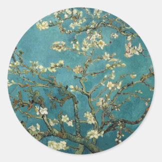 Branches with Almond Blossom by Vincent Van Gogh Classic Round Sticker