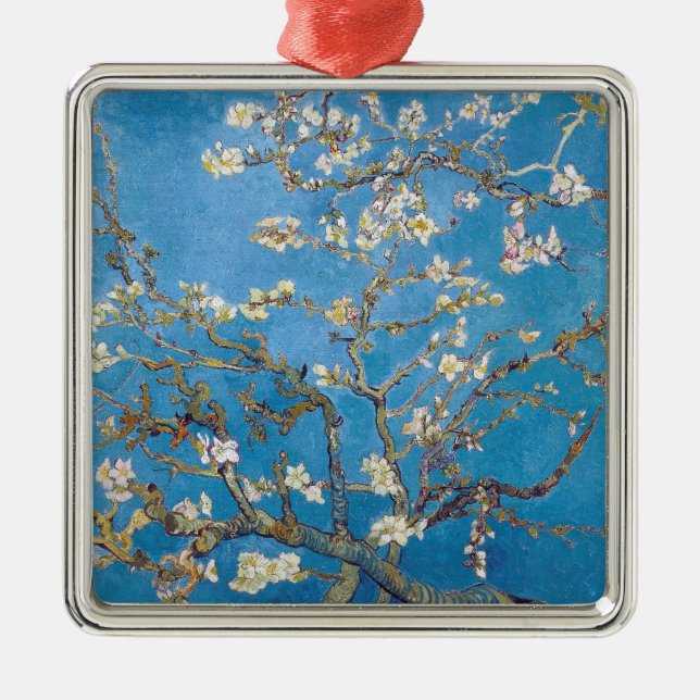 Branches with Almond Blossom Van Gogh painting Metal Ornament (Front)
