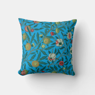 Branches with pomegranates by William Morris Throw Pillow