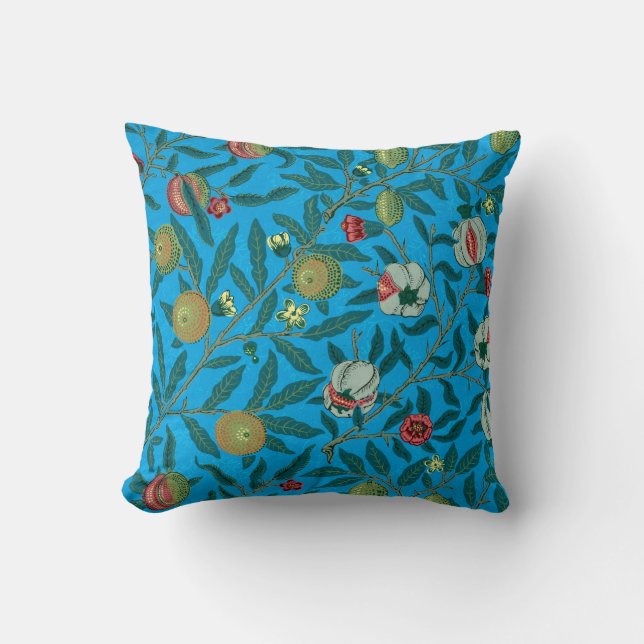 Branches with pomegranates by William Morris  Throw Pillow (Front)