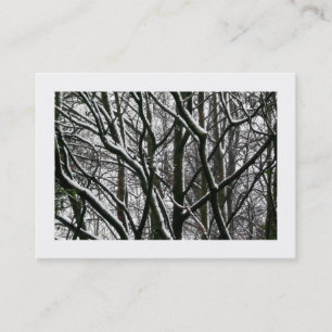 Branches with Snow, Mini Photo Business Card