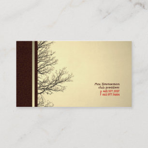 Branching Out Sepia Business Cards