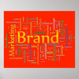 Brand and Marketing Related Text Orange Poster