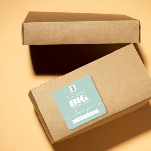 brand color Tiny Business Big Appreciation Logo Square Sticker