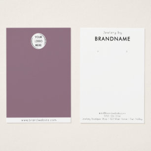 Brand Custom Logo earring Jewellery Display Card
