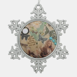brand Deko Snowflake Pewter Christmas Ornament
