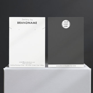 Brand Logo earring + necklace Jewellery Display Ca