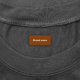 Brand Name On Brown Rectangle Clothing Labels