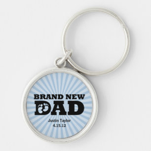 Brand New Dad Personalized Keychain