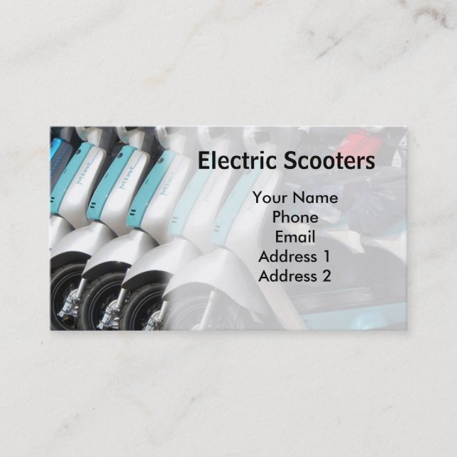 Brand New Environment Friendly Electric Scooters Business Card (Front)