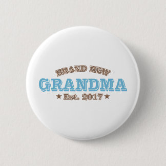 Brand New Grandma Est. 2017 (Blue) 2 Inch Round Button