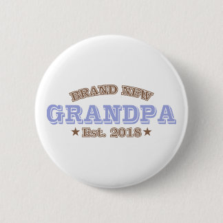Brand New Grandpa Est. 2018 (Purple) 2 Inch Round Button