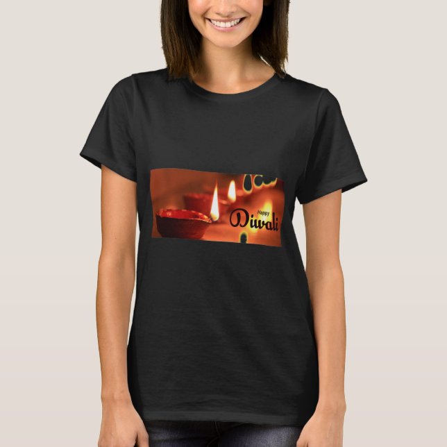 BRAND NEW!! - HAPPY DIWALI BLACK T-SHIRT (Front)