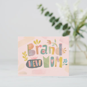 BRAND NEW MOM MOTHER'S DAY FLORAL LETTERING INVITATION