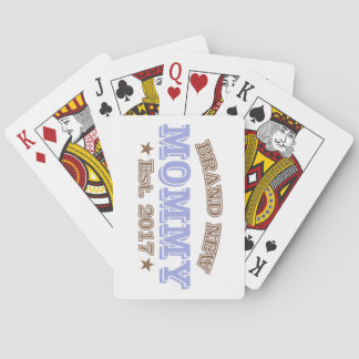 Brand New Mommy Est. 2017 (Purple) Playing Cards