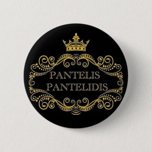BRAND NEW!! - PANTELIS PANTELIDIS PIN-BACK BADGE 2 INCH ROUND BUTTON