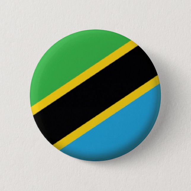 BRAND NEW!! - TANZANIA PIN BACK BADGE (Front)