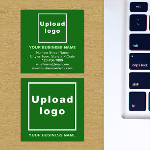 Brand on Green Square Business Card