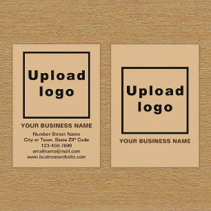 Brand on Light Brown Portrait Business Card