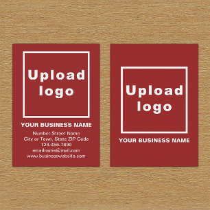 Brand on Red Portrait Business Card