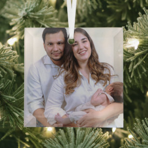 Brand Promotion Photo Glass Square Ornament